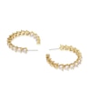 Thumbnail Image 2 of Gold Plated Cubic Zirconia Large Heart Hoop Earrings