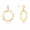 Thumbnail Image 1 of Gold Plated Cubic Zirconia Multishape Circle Drop Earrings