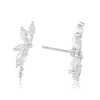 Thumbnail Image 1 of Silver Plated Cubic Zirconia Climber Stud Earrings