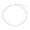 Thumbnail Image 2 of Silver Plated Cubic Zirconia 16 Inch Tennis Necklace