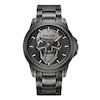 Thumbnail Image 1 of Police Flick Black Skull Dial Gunmetal Grey Bracelet Watch