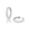 Thumbnail Image 1 of Emmy London Platinum Plated Sterling Silver Cubic Zirconia Pavé Set Hoop Earrings