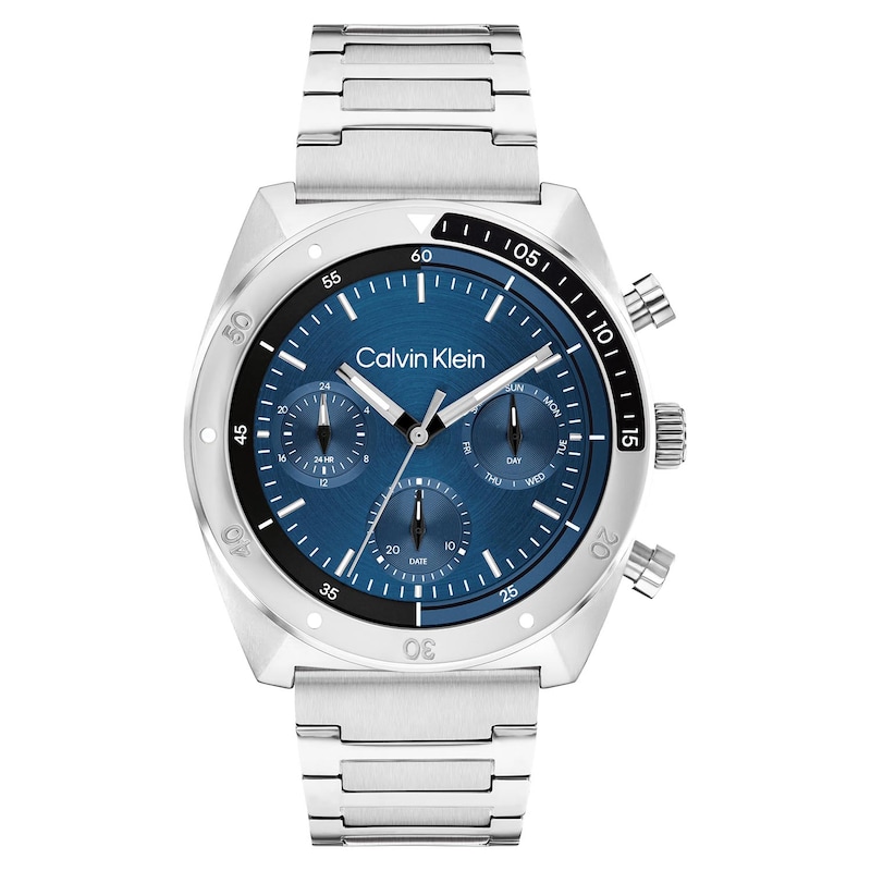 Main Image 1 of Calvin Klein Men's Blue Brushed Dial Stainless Steel Bracelet Watch