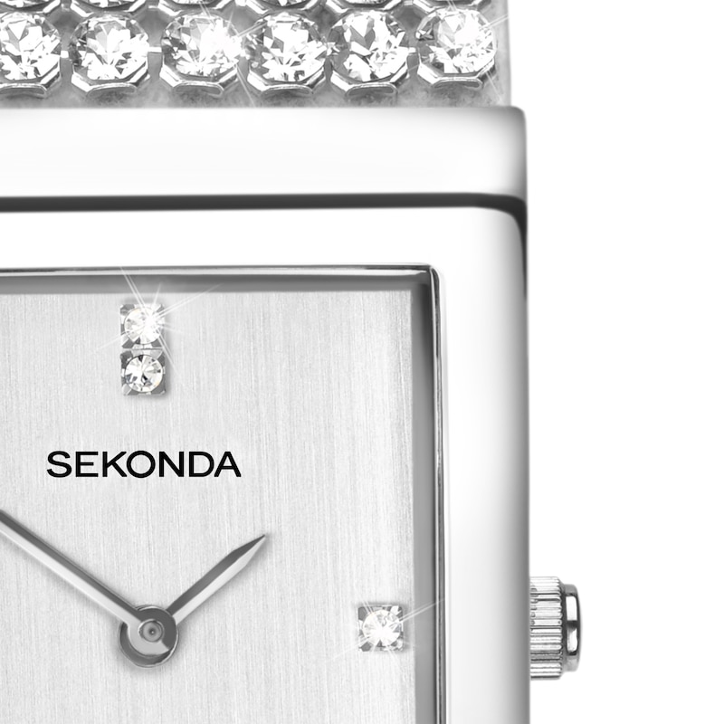 Main Image 2 of Sekonda Shimmer Ladies' Rectangle Dial Crystal Set Strap Watch