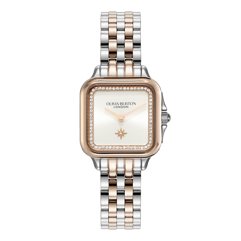 Main Image 1 of Olivia Burton Grosvenor Ladies' White Dial Two Tone Rose Gold Tone Watch