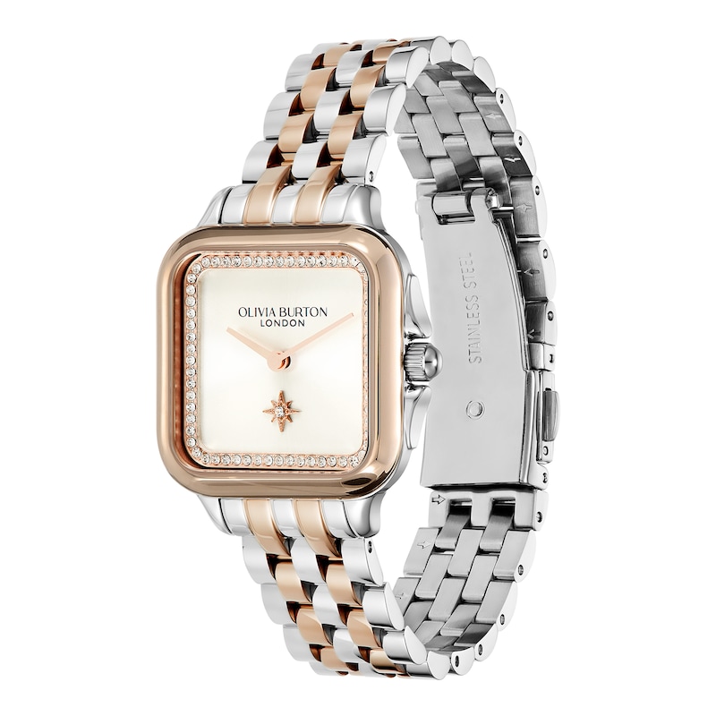 Main Image 2 of Olivia Burton Grosvenor Ladies' White Dial Two Tone Rose Gold Tone Watch