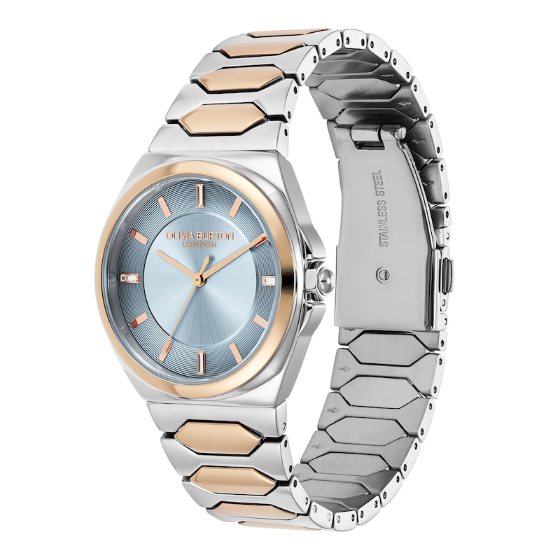 Main Image 2 of Olivia Burton Ladies' Lustre Stainless Steel & Rose Gold Tone Bracelet Watch