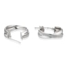 Thumbnail Image 1 of 9ct White Gold Glitter Double Row Hoop Earrings