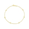 Thumbnail Image 1 of 9ct Yellow Gold Diamond Cut Bead Station Bracelet