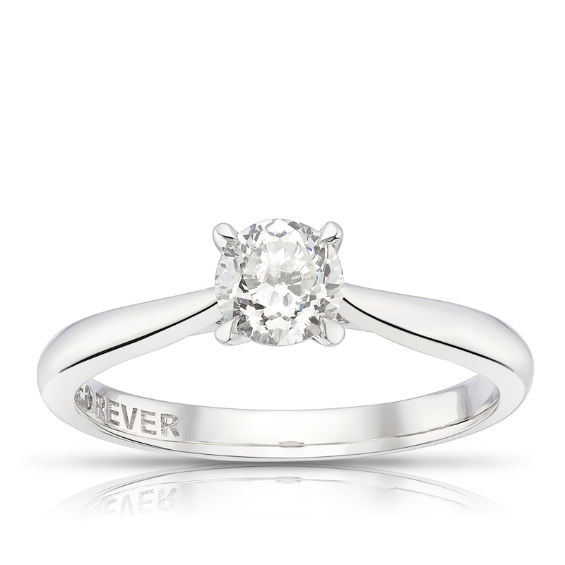 Main Image 1 of The Forever Diamond Platinum 0.50ct Diamond Solitaire Ring