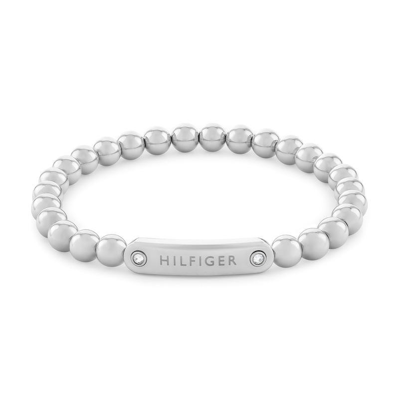 Main Image 1 of Tommy Hilfiger Ladies' Beaded Stainless Steel Crystal Bracelet