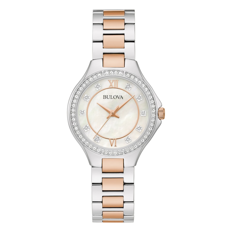 Main Image 1 of Bulova Ladies' MOP Dial Rose Two Tone Stainless Steel Exclusive Watch