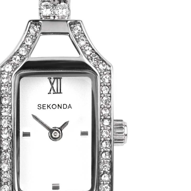 Main Image 3 of Sekonda Gatsby Ladies' Silver Tone Stone Set Watch Gift Set