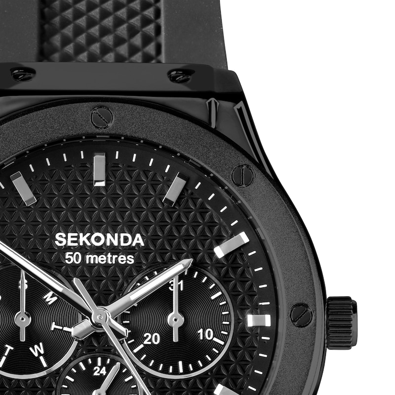 Main Image 2 of Sekonda Titan Men’s Black Silicone Strap Watch