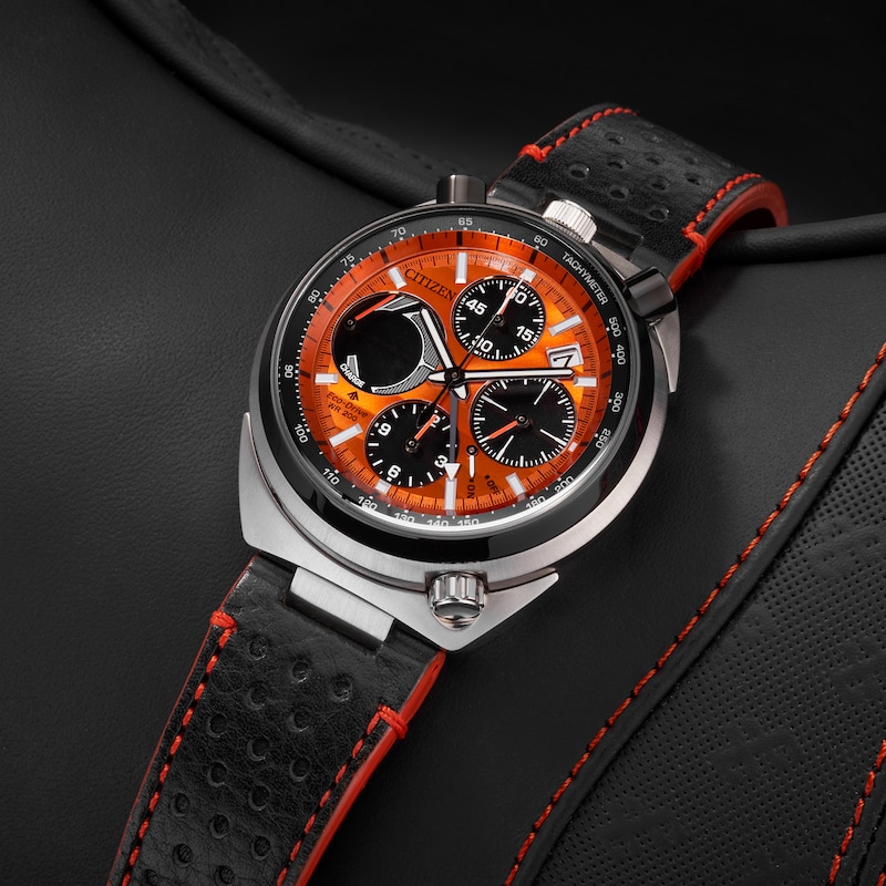 Main Image 4 of Citizen Eco-Drive Ltd Ed Bullhead Men's Orange Dial Multi Strap Watch