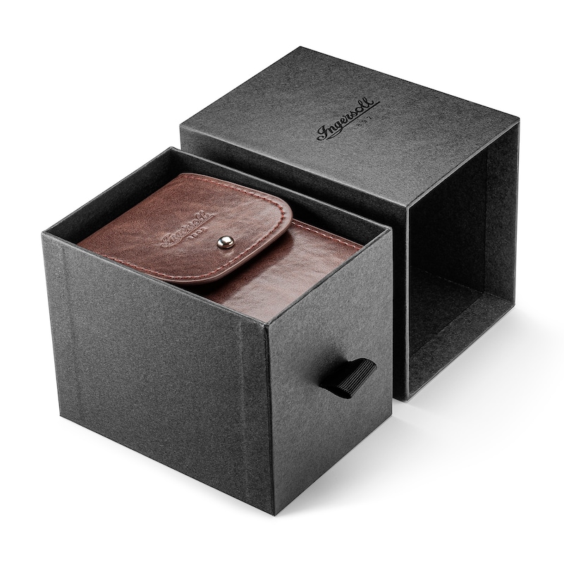 Main Image 6 of Ingersoll 1892 The Challenger Men's Automatic Black PU/Alcantara Strap Watch