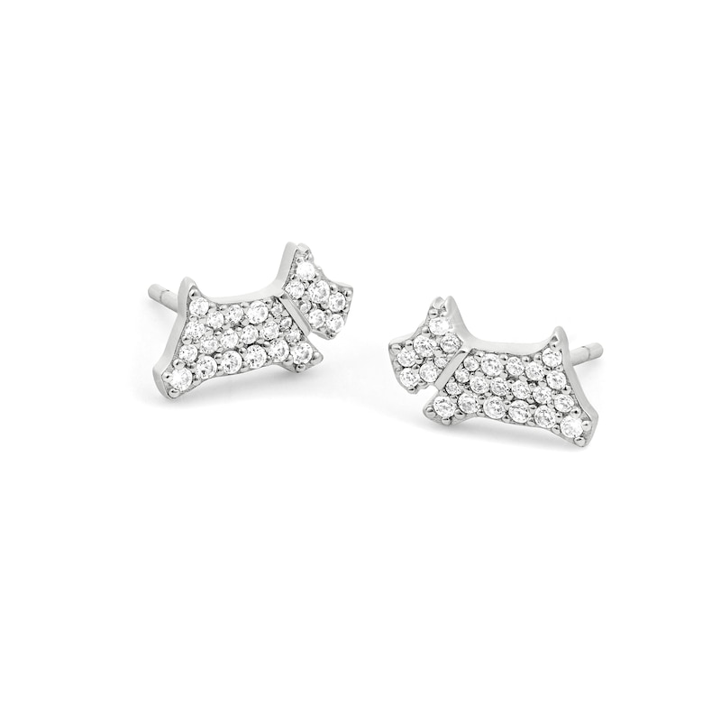 Main Image 1 of Radley Sterling Silver Stone Set Jumping Dog Earrings