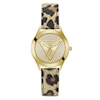 Thumbnail Image 1 of Guess Ladies' Stone Set Gold Dial Leopard Print Strap Watch