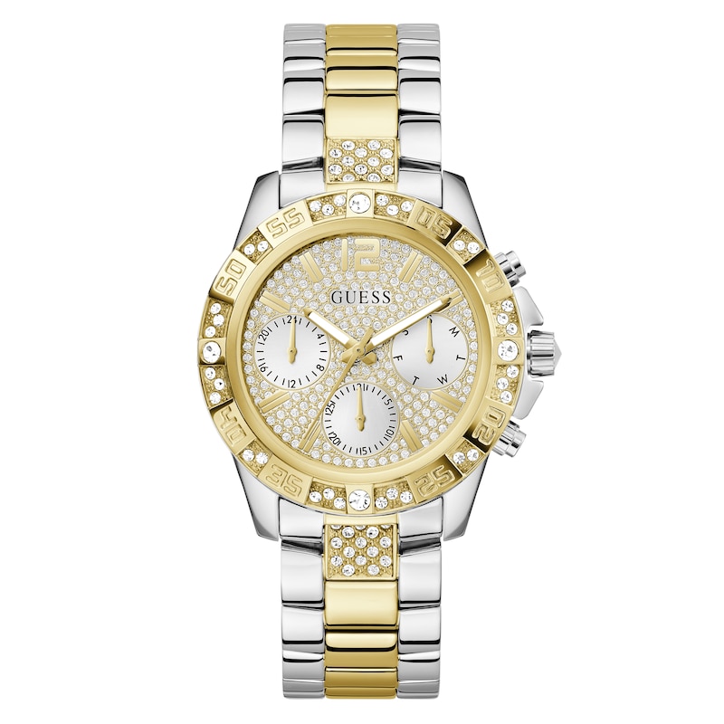 Main Image 1 of Guess Ladies' Stone Set Detail Two Tone Bracelet Watch