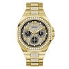 Thumbnail Image 1 of Guess Ladies' Stone Set Black Dial Yellow Tone Bracelet Watch