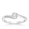 Thumbnail Image 1 of 9ct White Gold 0.25ct Diamond Twist Solitaire Ring