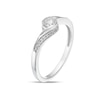 Thumbnail Image 2 of 9ct White Gold 0.25ct Diamond Twist Solitaire Ring