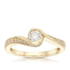 Thumbnail Image 1 of 9ct Yellow Gold 0.50ct Diamond Twist Solitaire Ring