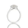 Thumbnail Image 3 of 9ct White Gold 0.33ct Diamond Triple Cushion Halo Cluster Ring