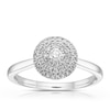 Thumbnail Image 1 of 9ct White Gold 0.33ct Diamond Triple Round Halo Cluster Ring