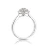 Thumbnail Image 3 of 9ct White Gold 0.33ct Diamond Triple Round Halo Cluster Ring