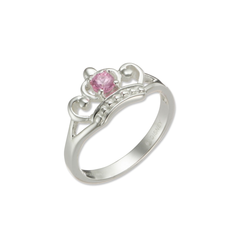 Main Image 2 of Disney Princess Children's Sterling Silver CZ Crown Ring (Size F)