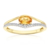 Thumbnail Image 1 of 9ct Yellow Gold Diamond & Citrine Double Layer Ring