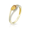 Thumbnail Image 2 of 9ct Yellow Gold Diamond & Citrine Double Layer Ring