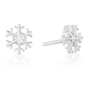 Thumbnail Image 1 of Sterling Silver 8mm Snowflake Stud Earrings