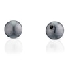 Thumbnail Image 2 of Sterling Silver Halloween Black Plated Cubic Zirconia Spider Web Stud Earrings