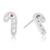 Thumbnail Image 1 of Sterling Silver Cubic Zirconia Candy Cane Stud Earrings