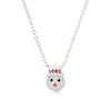 Thumbnail Image 1 of Sterling Silver Cubic Zirconia Snowman Pendant 16+2 Inch Necklace