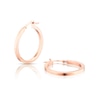 Thumbnail Image 1 of 9ct Rose Gold 20mm Tube Cobra Textured Hoop Earrings