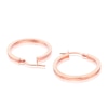 Thumbnail Image 2 of 9ct Rose Gold 20mm Tube Cobra Textured Hoop Earrings