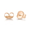 Thumbnail Image 2 of 9ct Rose Gold Diamond Cut Heart Stud Earrings