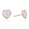 Thumbnail Image 1 of 9ct Rose Gold Crystal Heart Stud Earrings