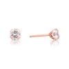 Thumbnail Image 1 of 9ct Rose Gold Round Cubic Zirconia Stud Earrings