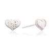 Thumbnail Image 1 of 9ct White Gold Diamond Cut Heart Stud Earrings