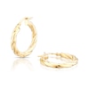 Thumbnail Image 1 of 18ct Yellow Gold Twisted Tube 20mm Hoop Earrings