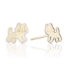 Thumbnail Image 1 of Children's 9ct Two Colour Gold Standing Cat Stud Earrings