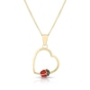 Thumbnail Image 1 of Children's 9ct Yellow Gold Open Heart Ladybird Pendant Necklace