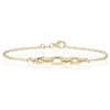 Thumbnail Image 1 of 9ct Yellow Gold Paperlink Link Centre 7.5 Inch Belcher Bracelet