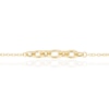 Thumbnail Image 2 of 9ct Yellow Gold Paperlink Link Centre 7.5 Inch Belcher Bracelet