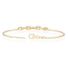 Thumbnail Image 3 of 9ct Yellow Gold Paperlink Link Centre 7.5 Inch Belcher Bracelet