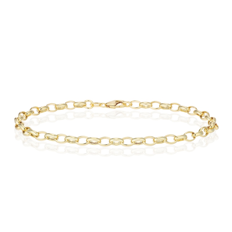 Main Image 1 of 18ct Yellow Gold 130 Gauge Oval Belcher 7 Inch Bracelet